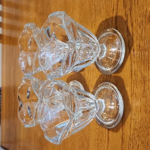 Set of 4 Anchor Hocking Vintage Ice Cream Sundae Tulip Glass Bowls